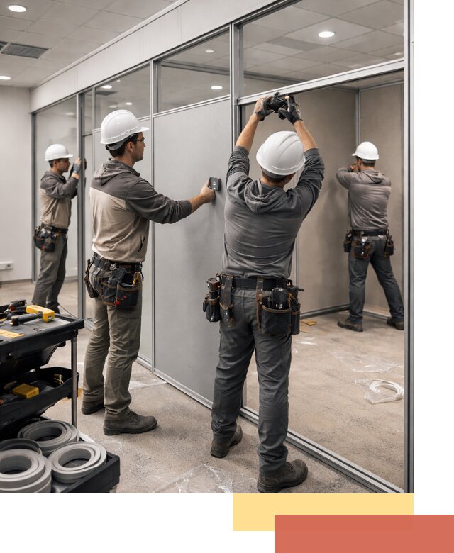 Мобильные офисные перегородки под ключ в Тюмени