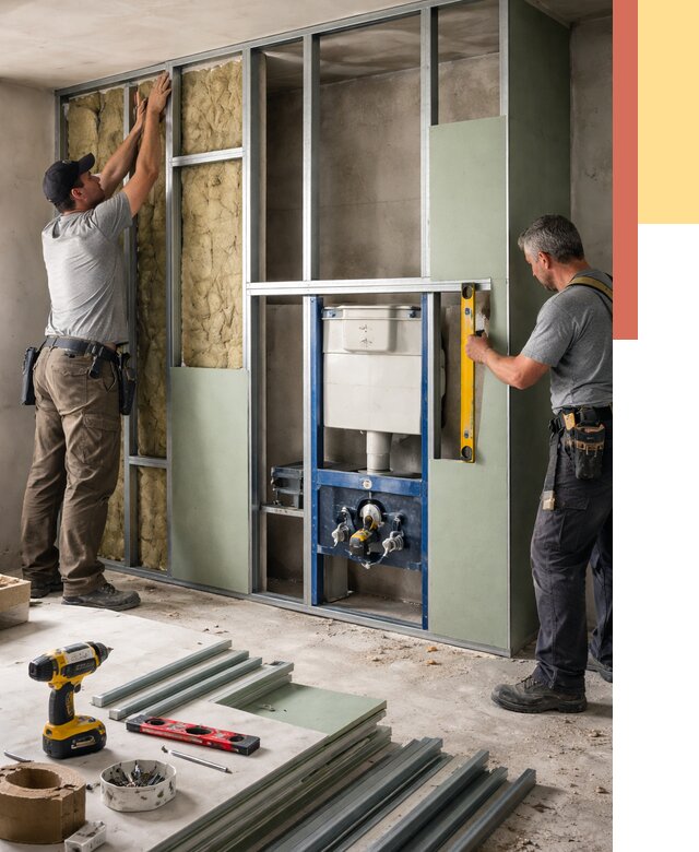 Установка сантехнических перегородок в Тюмени от 8676 руб. | ОТДЕЛОЧНИК-Тюм