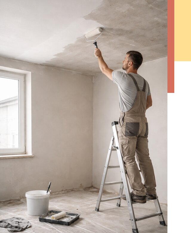 Грунтовка потолка в Тюмени от 2552 руб. — быстро и недорого | ОТДЕЛОЧНИК-Тюм