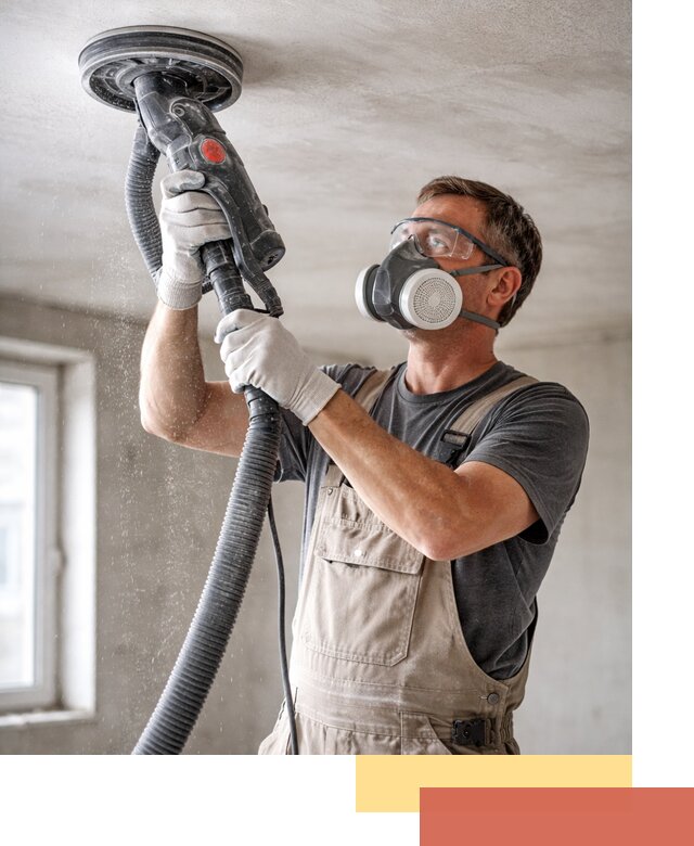 Шлифовка потолка в Тюмени — качественная подготовка под отделку