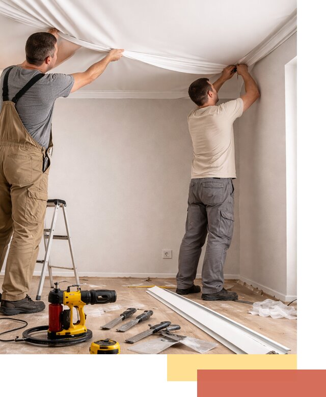 Монтаж ПВХ натяжного потолка в Тюмени качественно и быстро