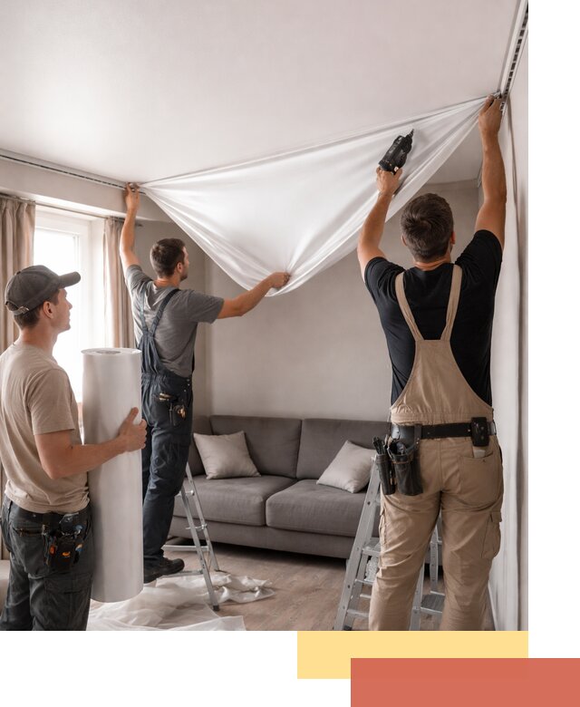 Монтаж сатинового натяжного потолка в Тюмени качественно и быстро