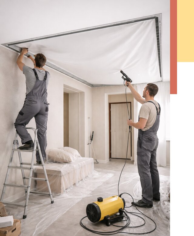 Монтаж натяжного потолка в прихожей в Тюмени от 2705 руб. под ключ | ОТДЕЛОЧНИК-Тюм