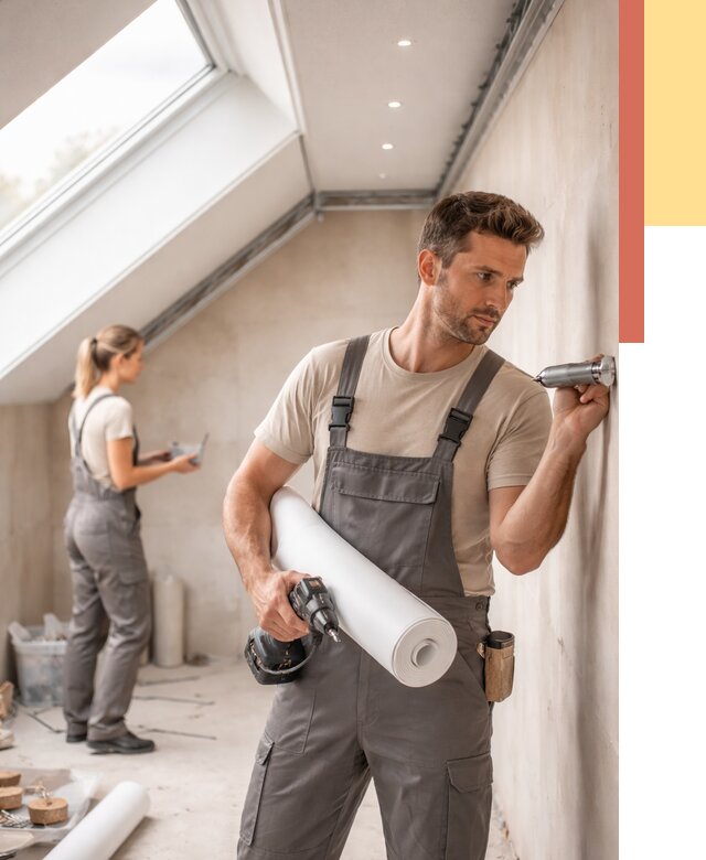 Монтаж натяжного потолка на мансарде в Тюмени от 3572 руб. | ОТДЕЛОЧНИК-Тюм