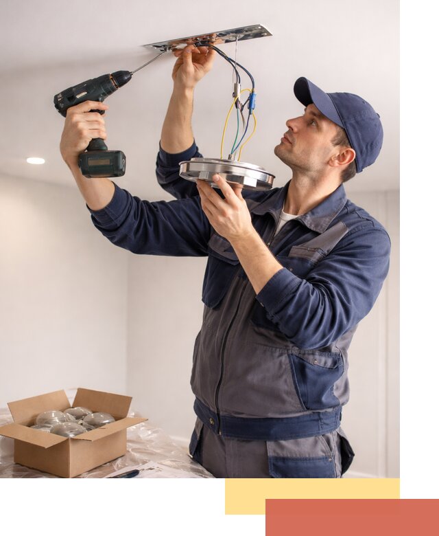 Установка люстры в натяжной потолок в Тюмени