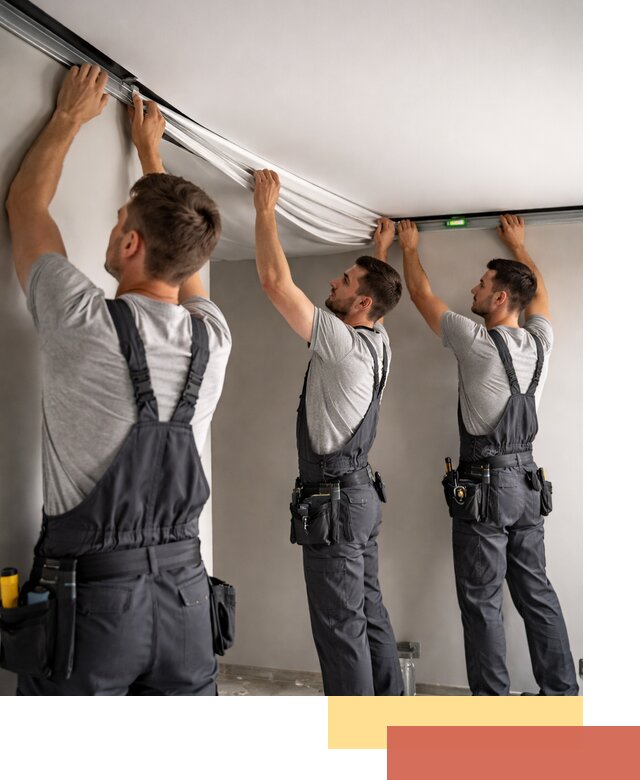 Теневые натяжные потолки в Тюмени: монтаж и отделка быстро и качественно