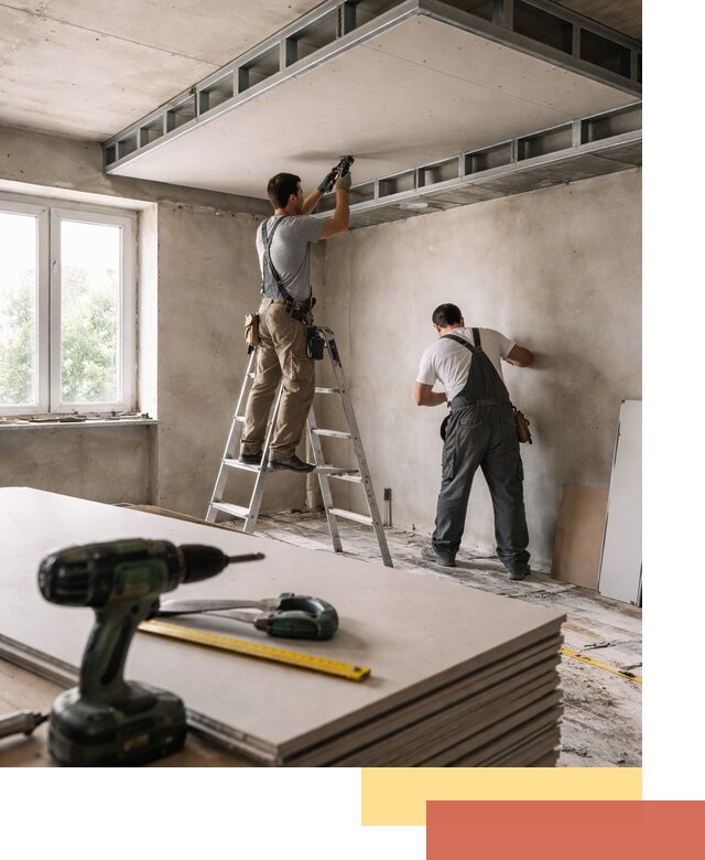 Двухуровневый потолок из гипсокартона в Тюмени