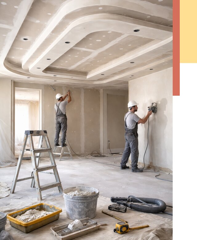 Многоуровневый потолок из гипсокартона в Тюмени от 766 руб. под ключ | ОТДЕЛОЧНИК-Тюм