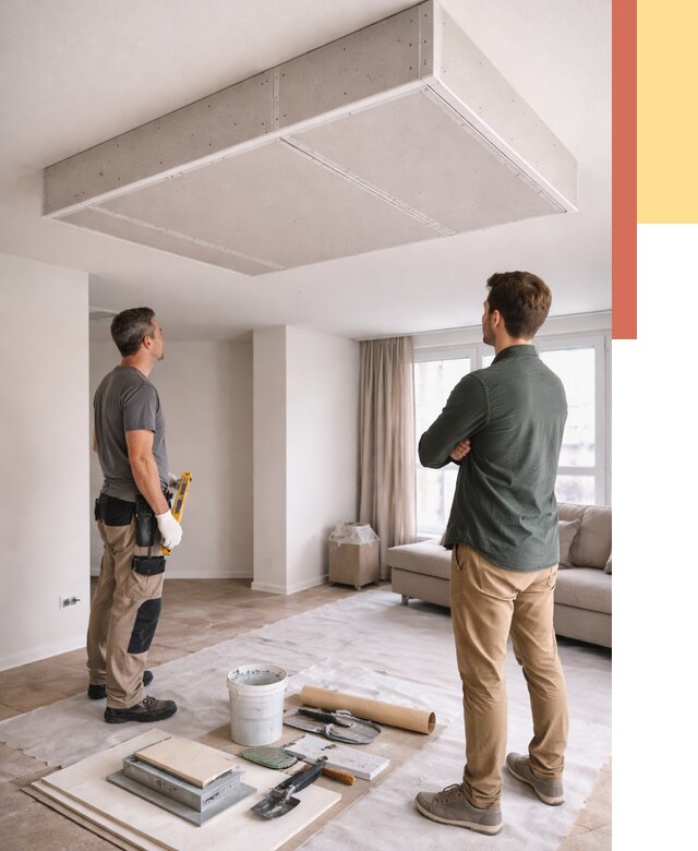 Короб на потолке из гипсокартона в Тюмени от 2246 руб. — монтаж и услуги под ключ | ОТДЕЛОЧНИК-Тюм