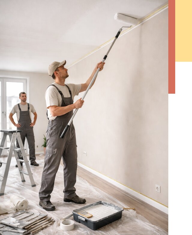 Покраска потолка из гипсокартона в Тюмени от 4593 руб./м2 — услуги под ключ | ОТДЕЛОЧНИК-Тюм