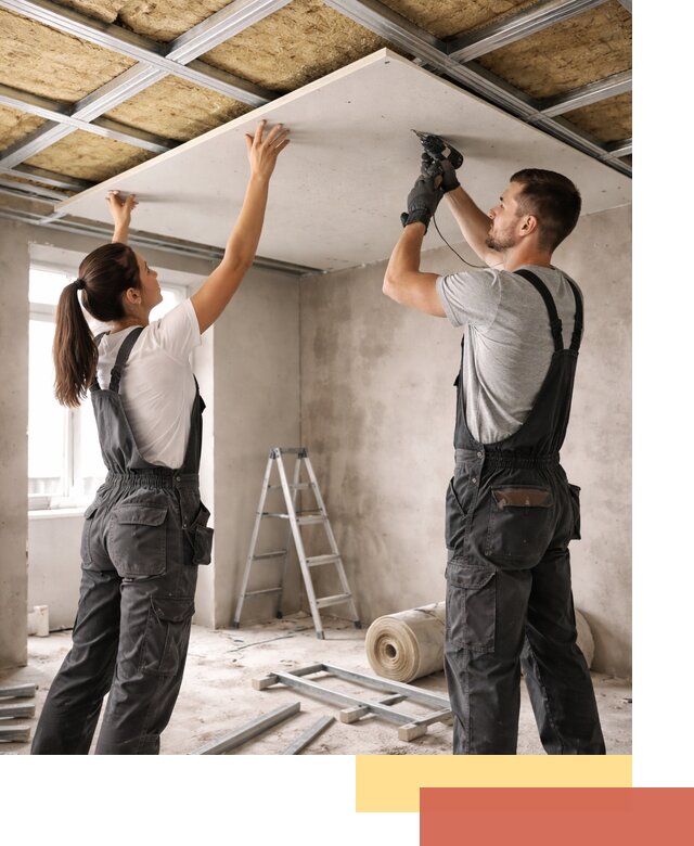 Звукоизоляция потолка из ГКЛ в Тюмени профессионально и надежно