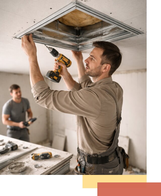 Монтаж люка в потолок из ГКЛ в Тюмени