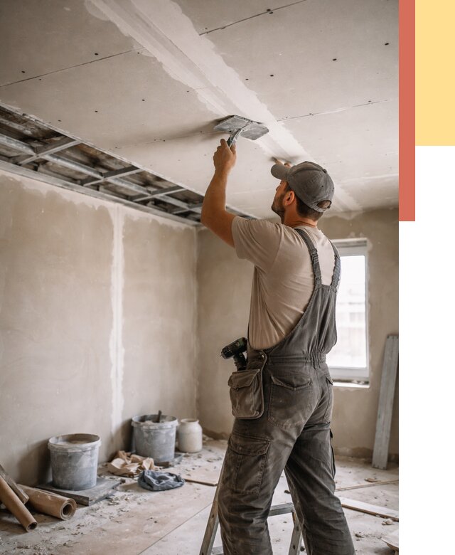 Ремонт потолка из гипсокартона в Тюмени от 663 руб./м² — быстро и недорого | ОТДЕЛОЧНИК-Тюм