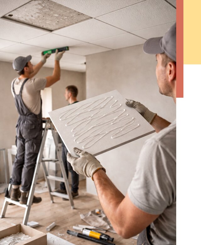 Монтаж потолочной плитки в Тюмени от 4593 руб. — быстро и недорого | ОТДЕЛОЧНИК-Тюм