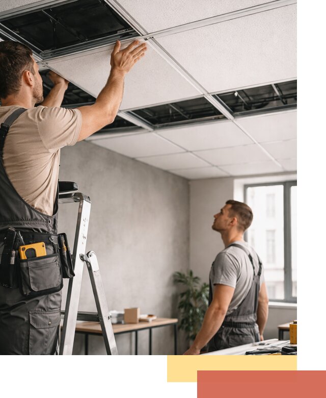 Монтаж потолочной плитки в Тюмени качественно и в срок