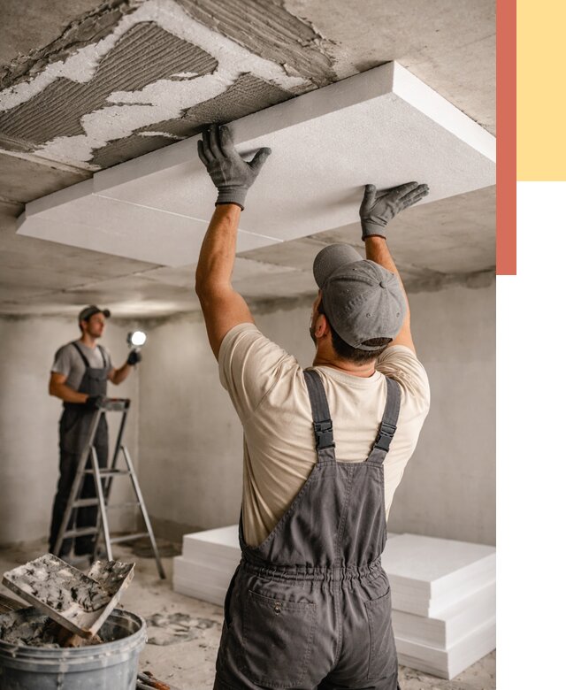 Утепление потолка пенопластом в Тюмени от 4593 руб/м2 — недорого и быстро | ОТДЕЛОЧНИК-Тюм