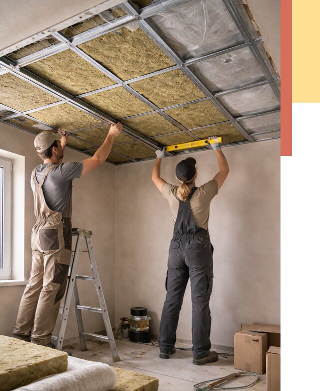 Шумоизоляция потолка в Тюмени от 1276 руб. под ключ — услуги ОТДЕЛОЧНИК-Тюм